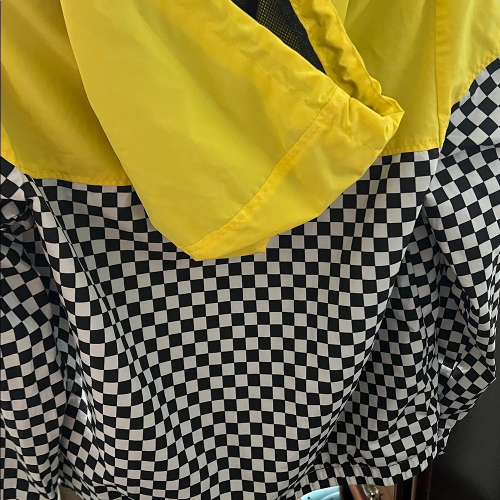 Vans Yellow Hooded Checkerboard Windbreaker - Picture 3 of 5